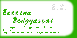 bettina medgyaszai business card